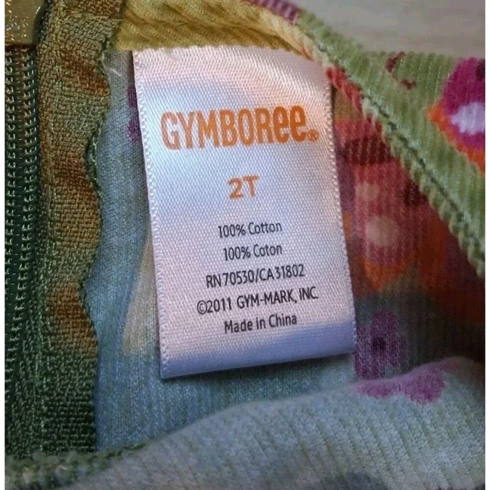 Gymboree Butterfly Girl Corduroy Jumper Dress 2T Fall Jumper